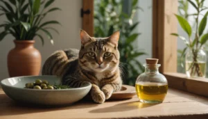 huile d'olive chat